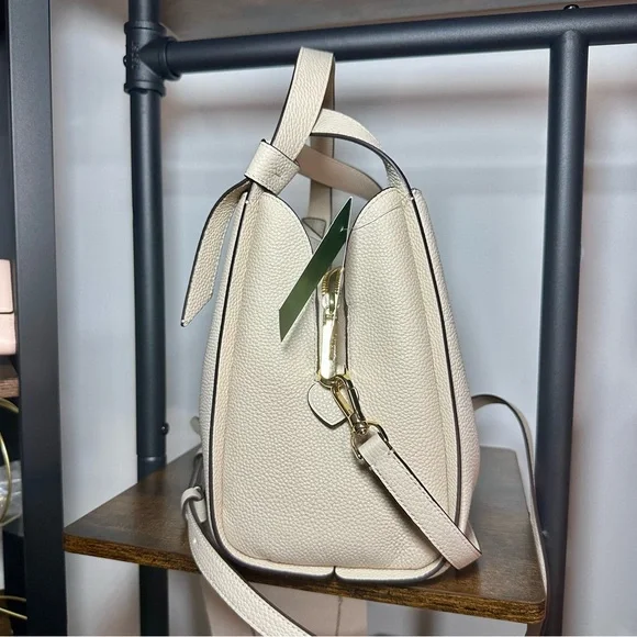 15. NWT kate spade new york Medium Knott Leather Crossbody Tote - Picture 5 of 13